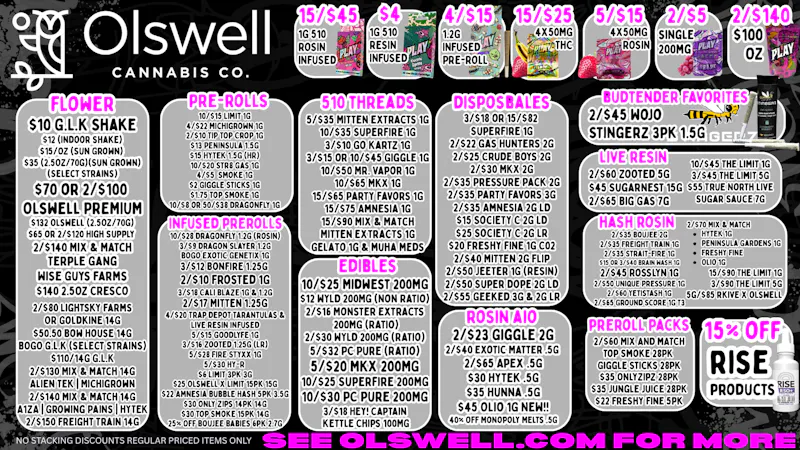 Olswell Cannabis Co OLSWELL, ADRIAN. SHOP PRE-710 DEALS NOW!