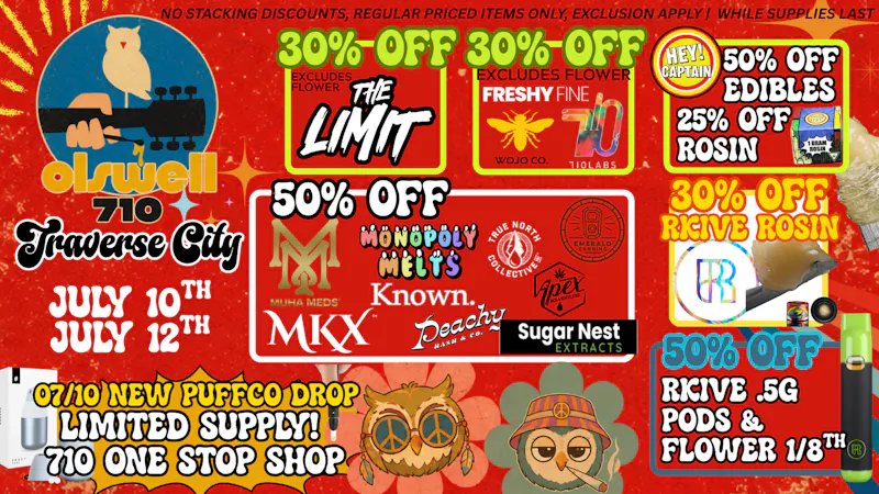 Olswell Cannabis Co OLSWELL 710 DEALS 7.10-7.12 - ONE STOP SHOP!🦉🍒🔥