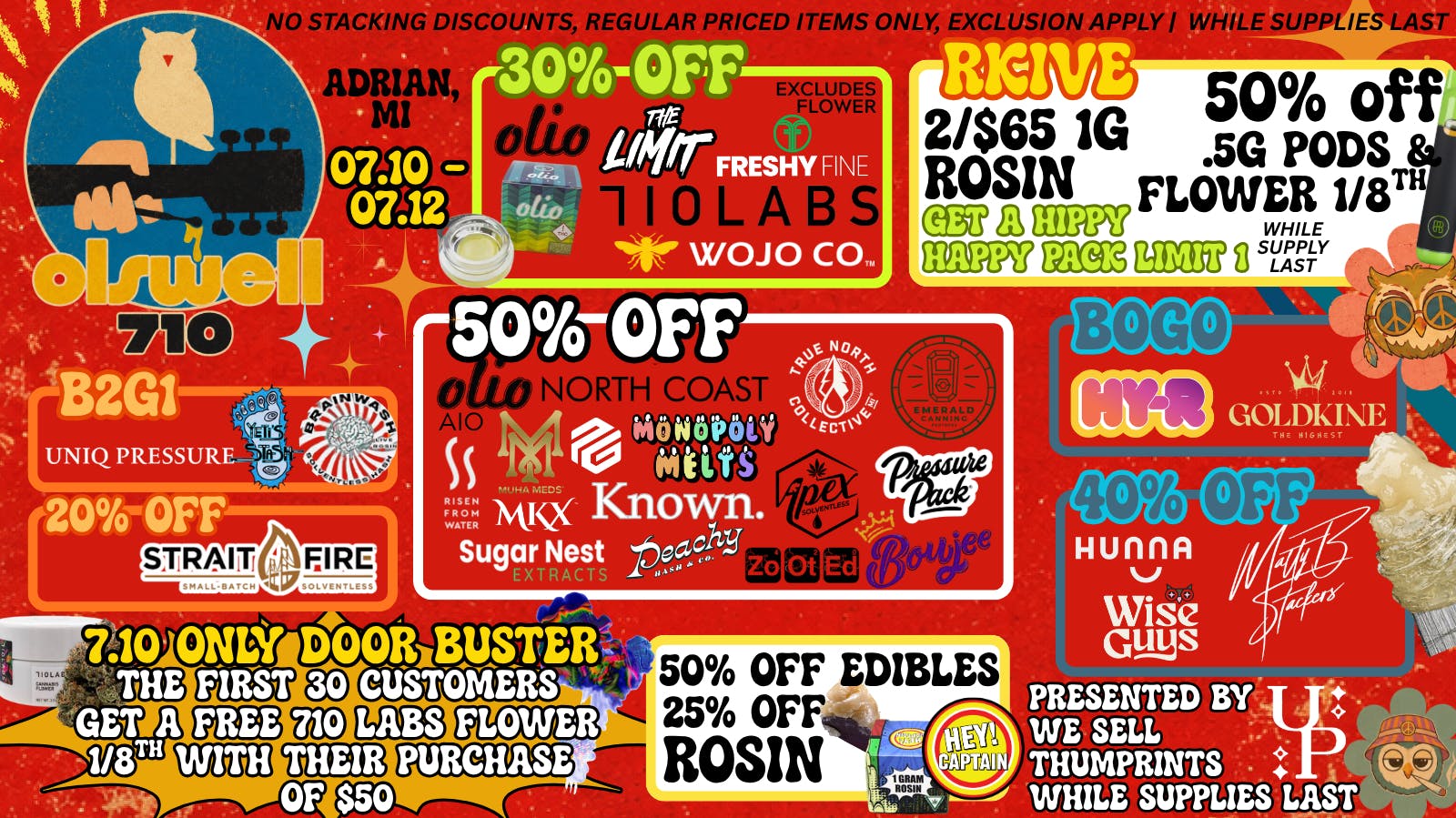 Olswell Cannabis Co OLSWELL 710 DEALS 7.10-7.12 BEST ADRIAN WAX DEALS!