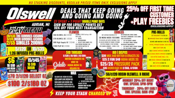 Olswell Cannabis Co TRAVERSE CITY OLSWELL WEEKLY DEALS!