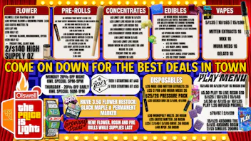 Olswell Cannabis Co COME ON DOWN TO THE BEST DEALS IN TOWN - OLSWELL