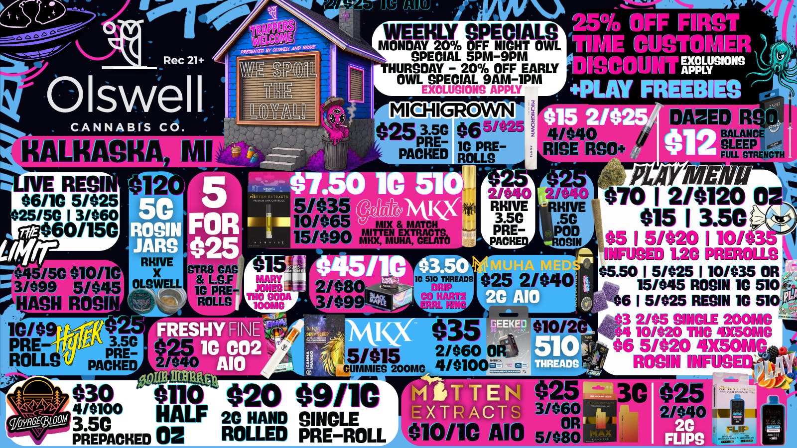 Olswell Cannabis Co - Kalkaska Olswell Cannabis Co, Kalkaska Weekly Deals!