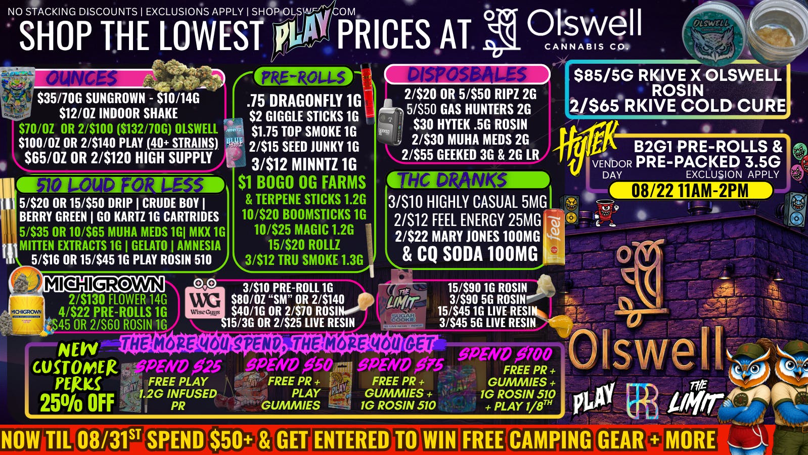 Olswell Cannabis Co CAMP OLSWELL IS LIVE - SPEND $50 - YOU COULD WIN!