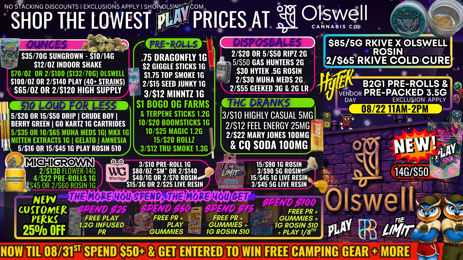 Olswell Cannabis Co CAMP OLSWELL IS LIVE - SPEND $50 - YOU COULD WIN!