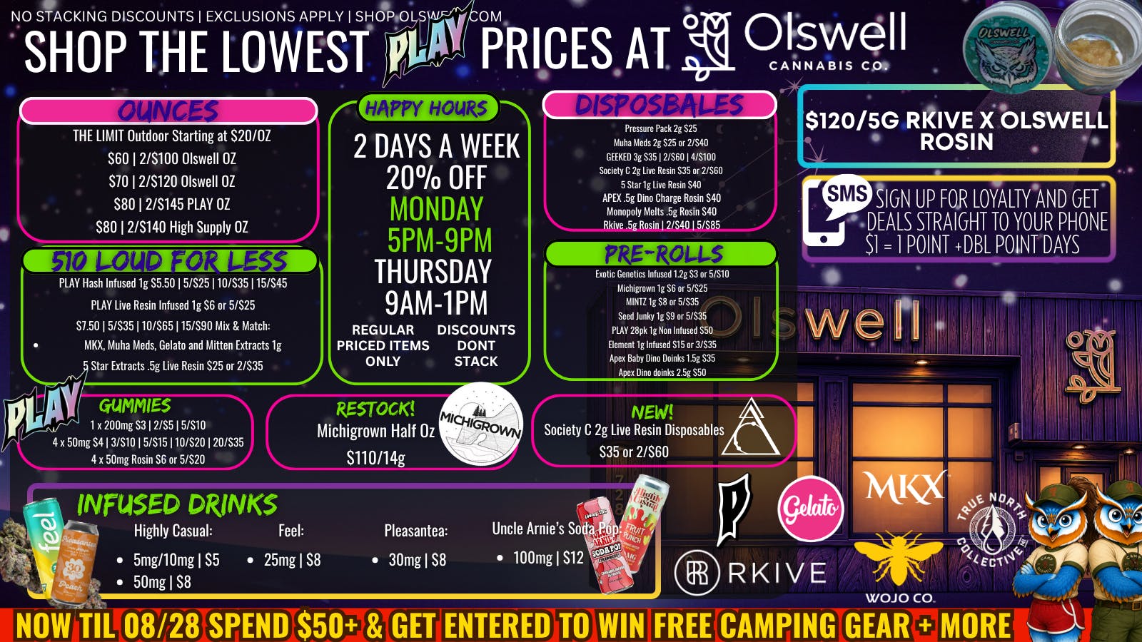 Olswell Cannabis Co CAMP OLSWELL IS LIVE | SPEND $50+ & YOU COULD WIN!