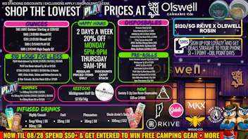 Olswell Cannabis Co CAMP OLSWELL IS LIVE | SPEND $50+ & YOU COULD WIN!
