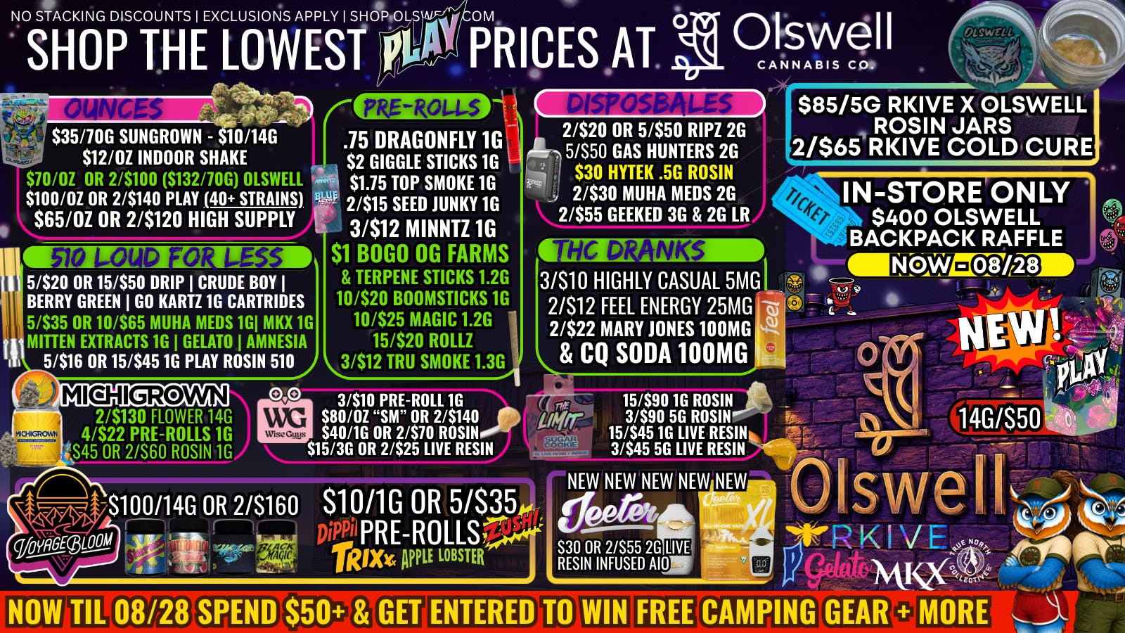 Olswell Cannabis Co CAMP OLSWELL IS LIVE - SPEND $50 - YOU COULD WIN!