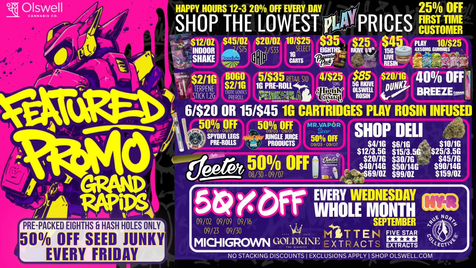 Olswell Cannabis Co OLSWELL SEPTEMBER DEALS | SHOP 50% OFF JEETER