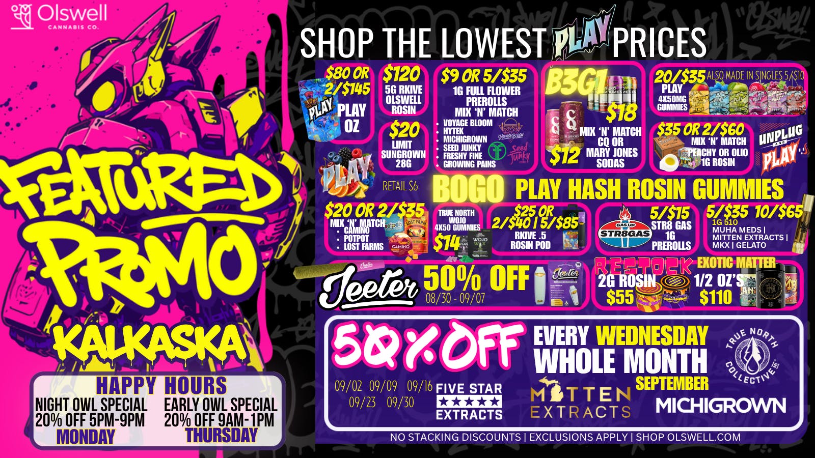 Olswell Cannabis Co - Kalkaska KALKASKA OLSWELL | END OF THE MONTH DEALS