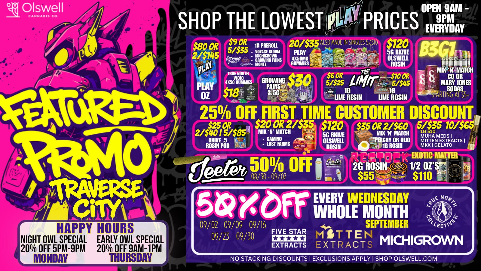 Olswell Cannabis Co NEW MONTH NEW DEALS AT OLSWELL