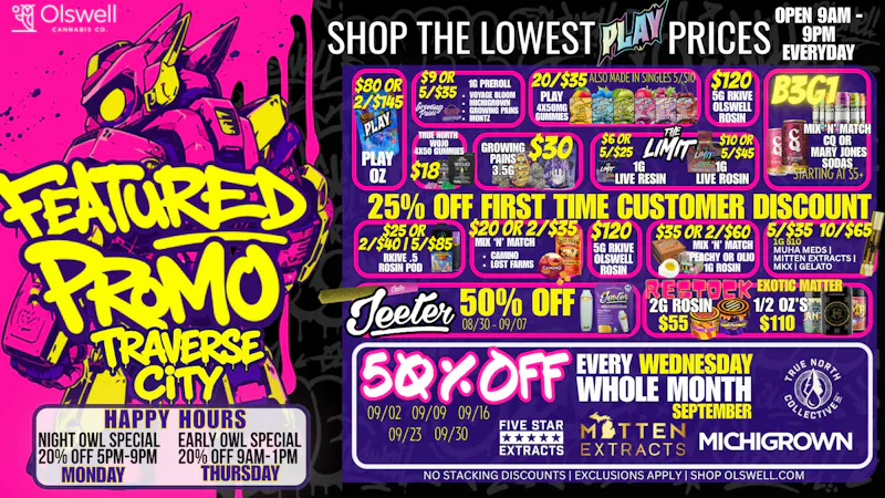 Olswell Cannabis Co NEW MONTH NEW DEALS AT OLSWELL