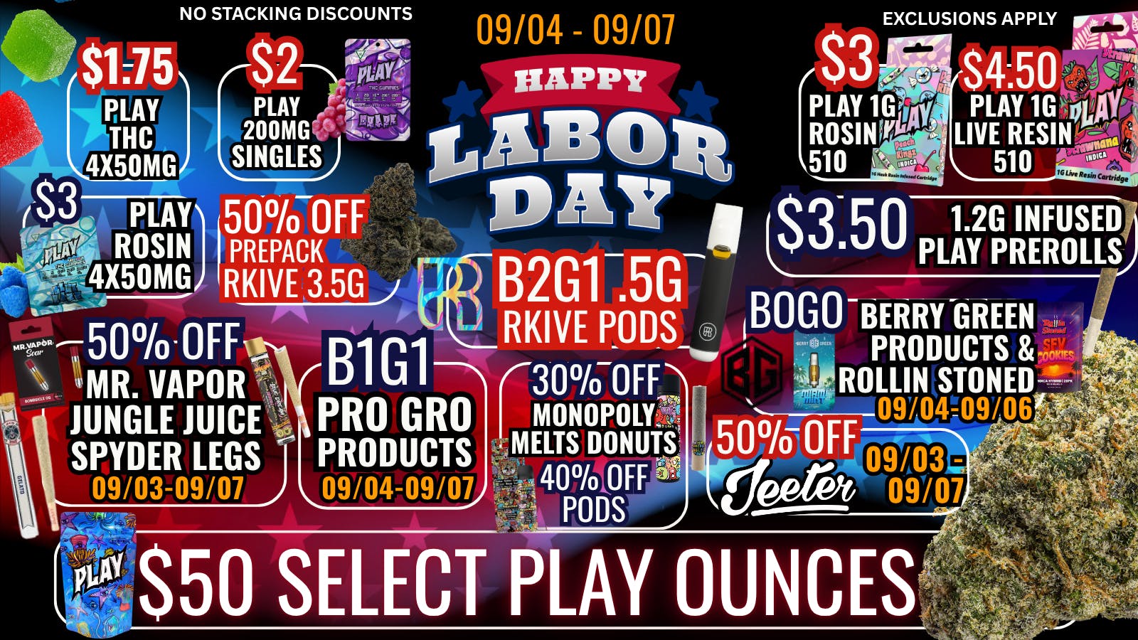 Olswell Cannabis Co OLSWELL LABOR DAY WEEKEND DEALS | 50% OFF BRANDS