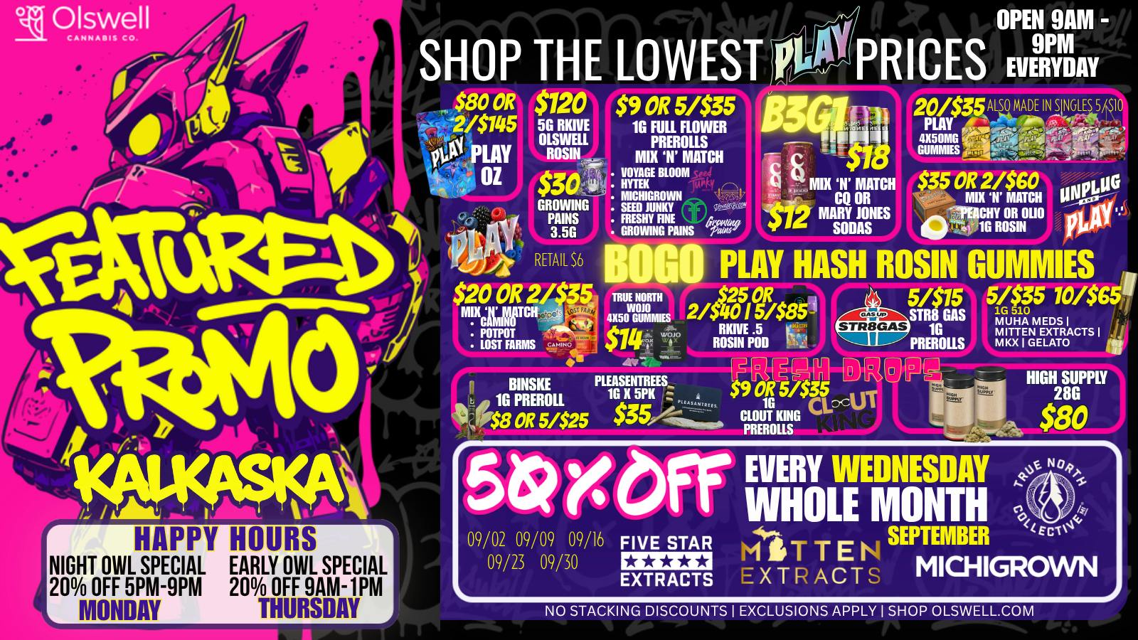 Olswell Cannabis Co - Kalkaska SHOP OLSWELL KALKASKA WEEKEND DEALS