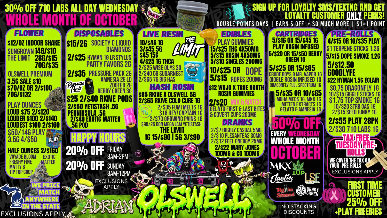 Olswell Cannabis Co 50% OFF THE HOTTEST BRANDS AT OLSWELL