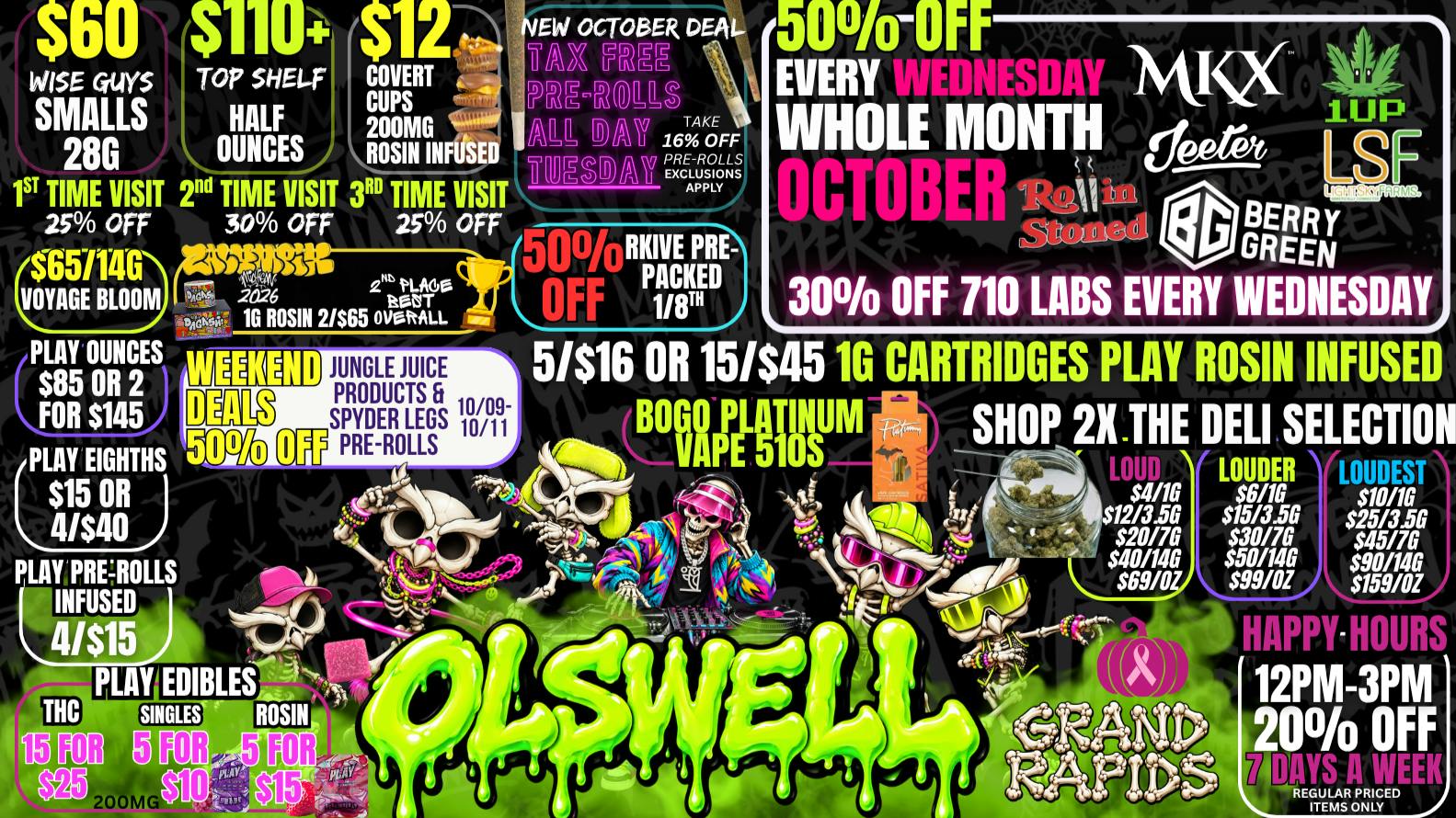 Olswell Cannabis Co OLSWELL GRAND RAPIDS DEALS | 50% OFF SELECT BRANDS