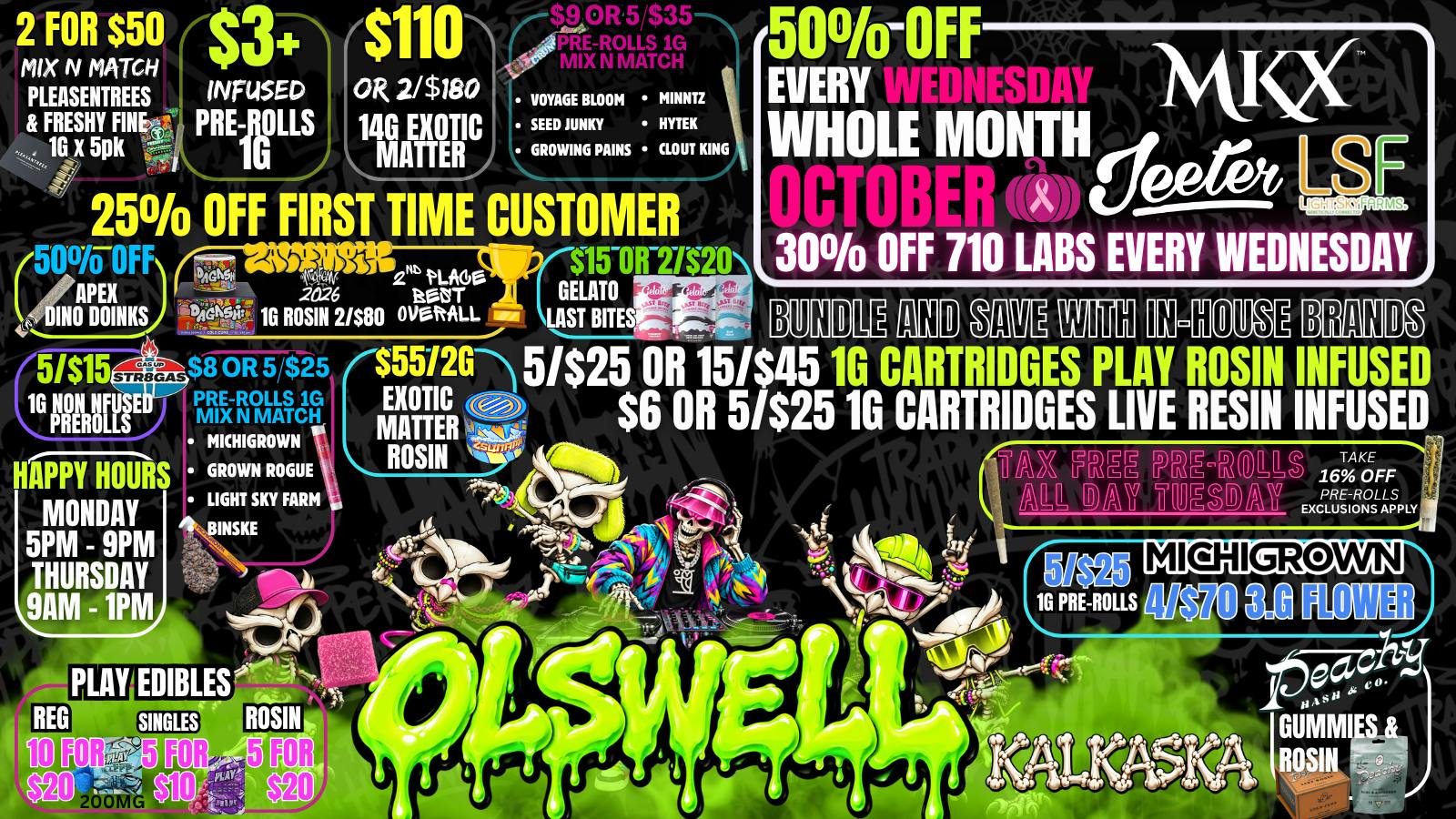 Olswell Cannabis Co - Kalkaska SHOP OLSWELL WEEKEND DEALS