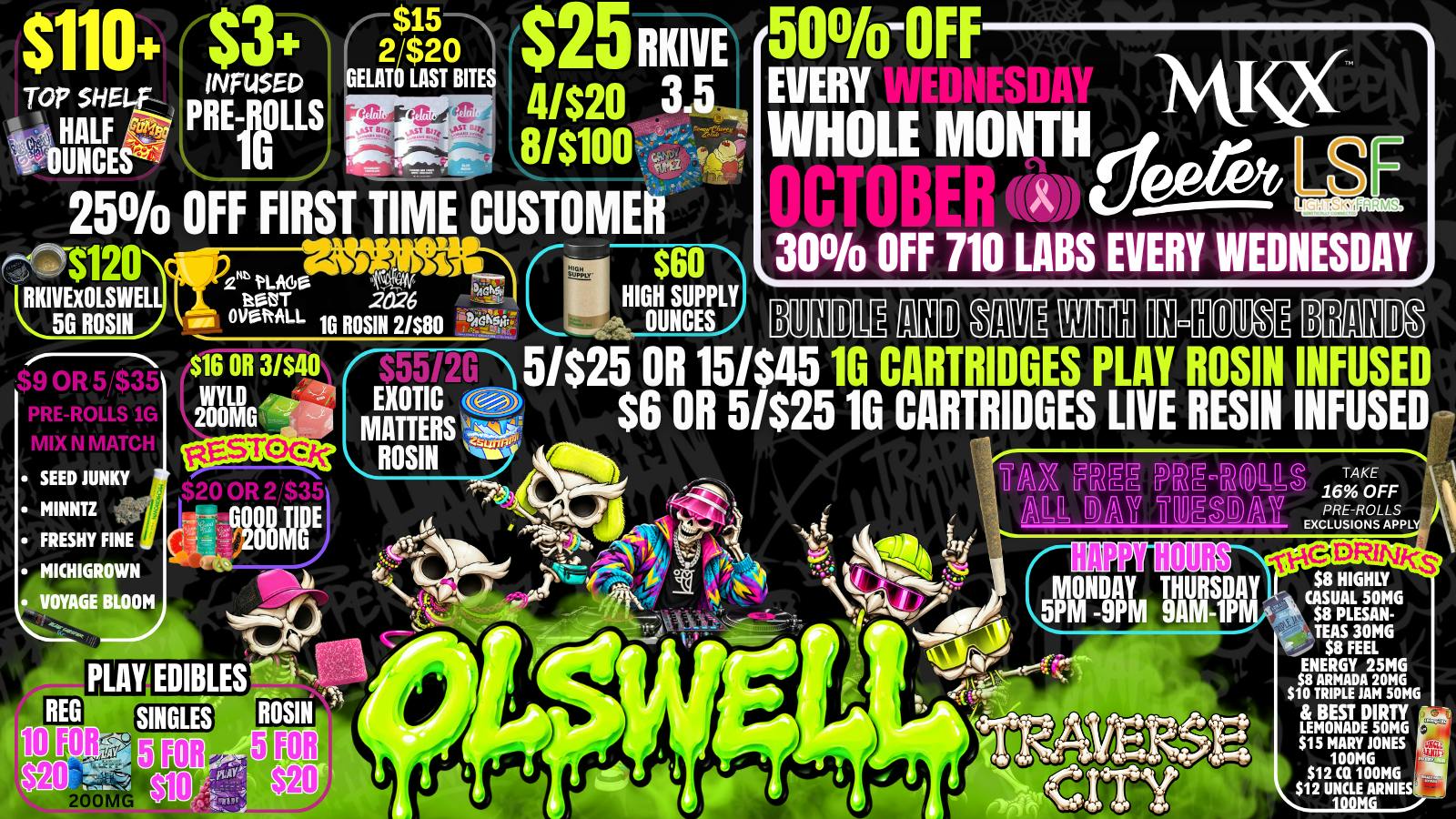 Olswell Cannabis Co OLSWELL TRAVERSE CITY LIVE WEEKEND DEALS