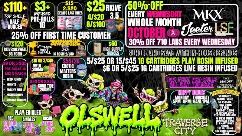 Olswell Cannabis Co OLSWELL TRAVERSE CITY LIVE WEEKEND DEALS