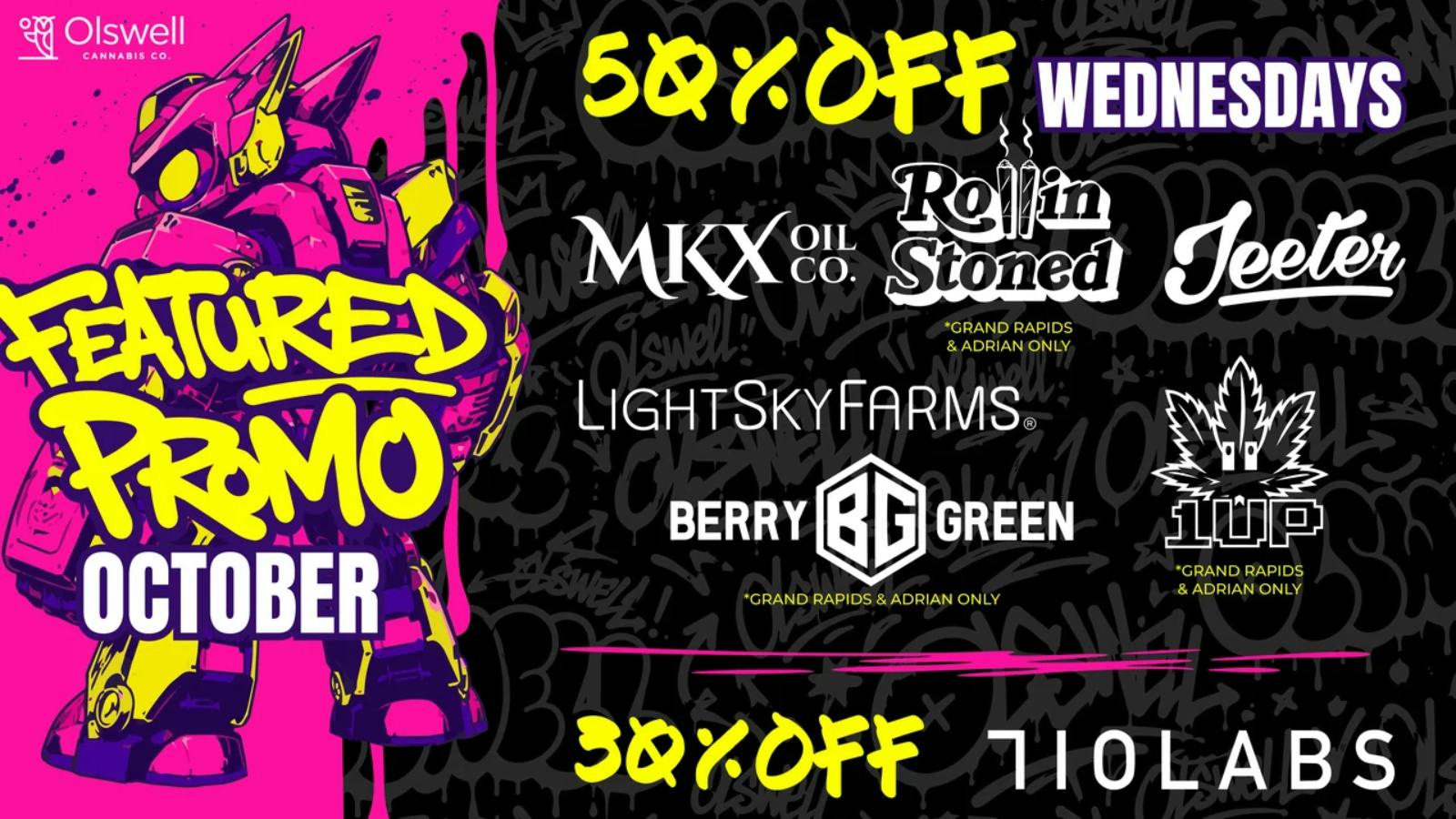 Olswell Cannabis Co - Kalkaska 50% OFF MKX, JEETER ALL DAY WEDNESDAYS ONLY