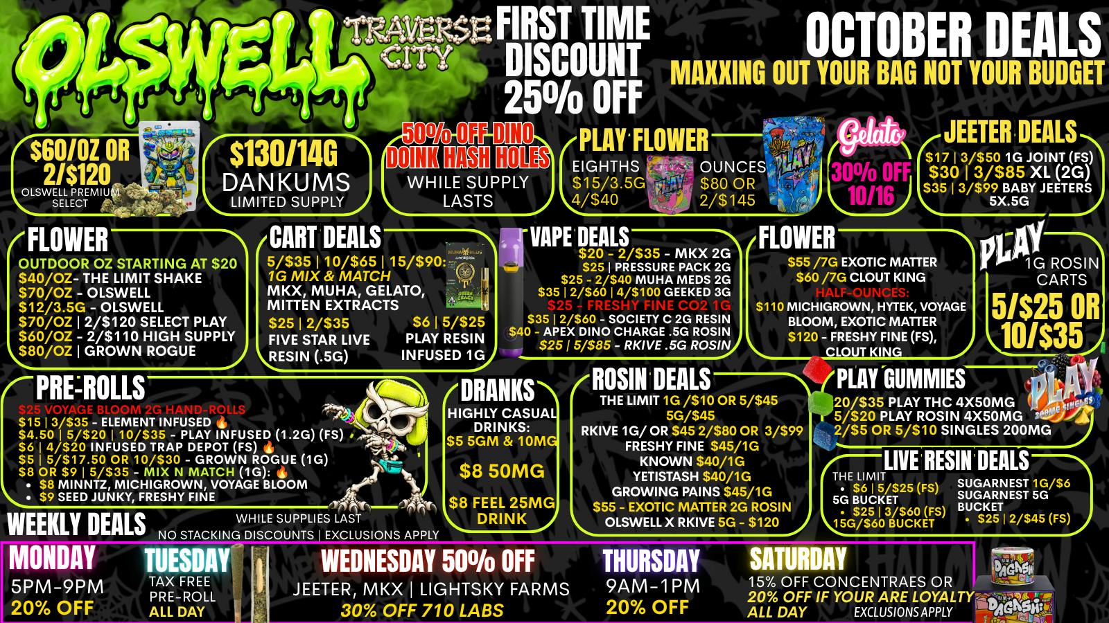 Olswell Cannabis Co OLSWELL TRAVERSE CITY LIVE WEEKEND DEALS