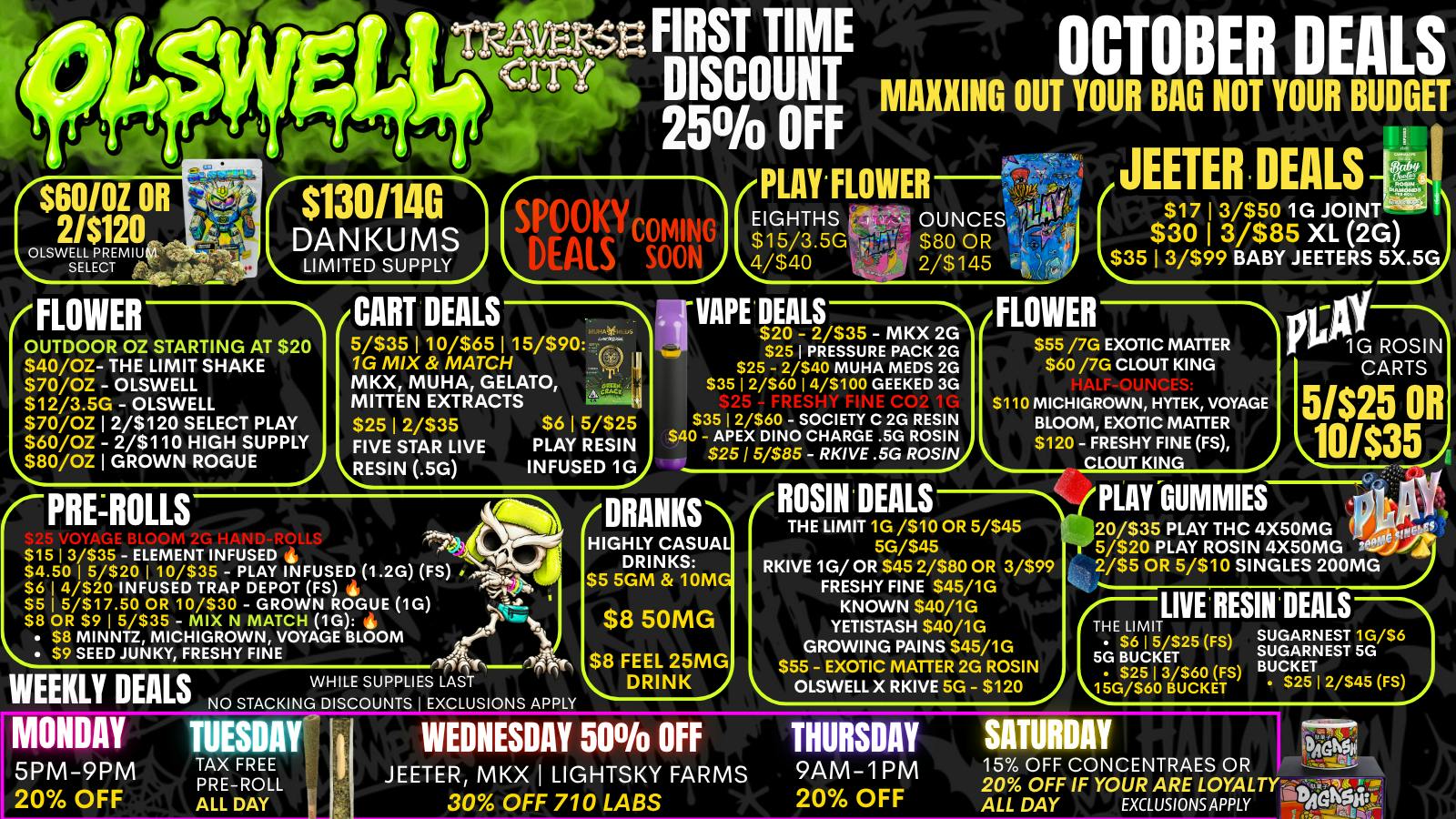 Olswell Cannabis Co SPOOKY DEALS COMING TO OLSWELL. BE AWARE! 🔥🦉