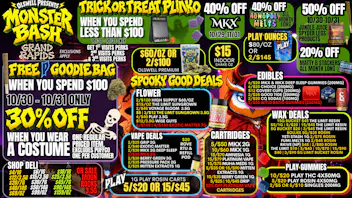 Olswell Cannabis Co WEAR A COSTUME 10/30 OR 10/31 GET 30% OFF ONE ITEM