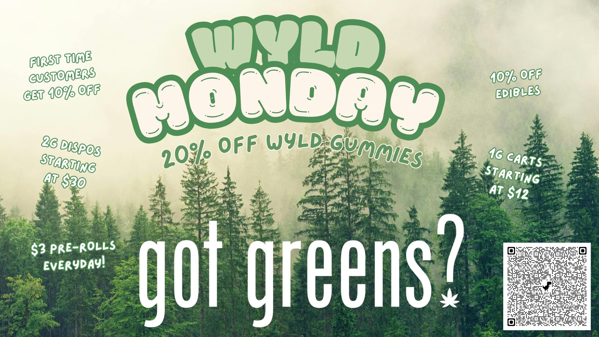 Got Greens Wyld Mondays 20% Off
