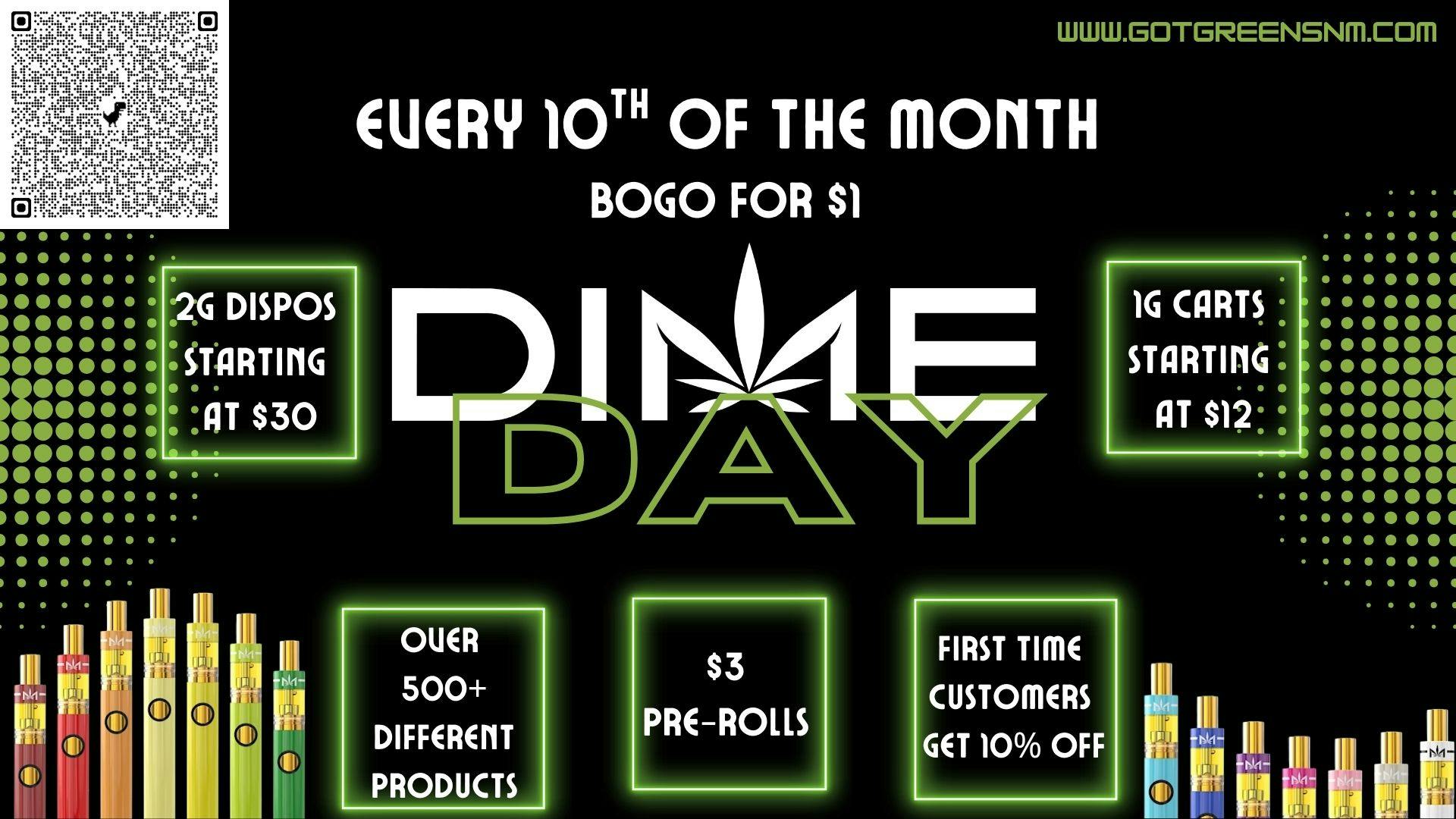 Got Greens DIME Day! BOGO for $1