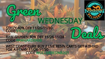 Toasty Green Wednesday Deals