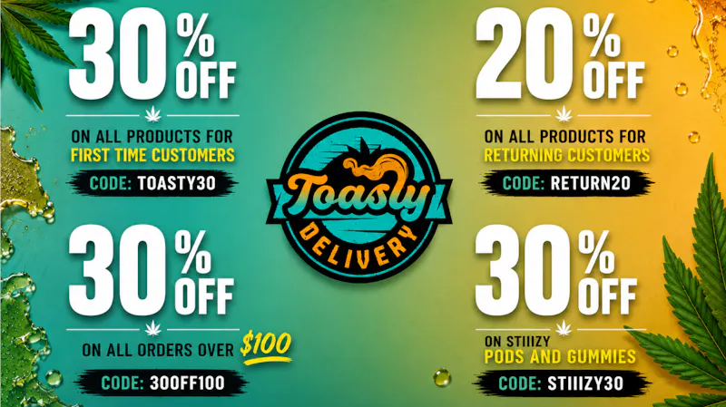 Toasty FTP 30%/RETURNING 20%/30% OFF $100+