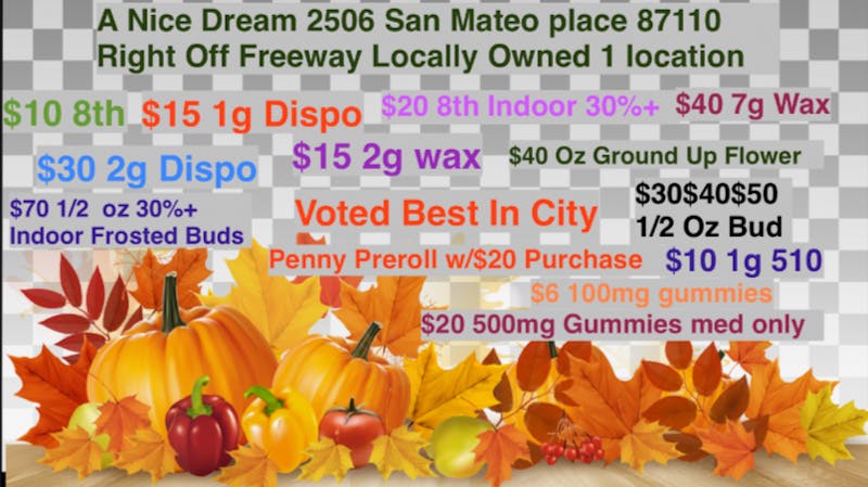 A Nice Dream Penny Preroll w/$20 Purchase $10 8th $10 1g 510