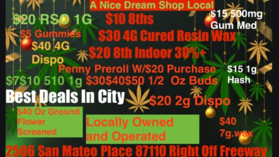 A Nice Dream Penny Preroll w/$20 Purchase $10 8th $7 1g 510