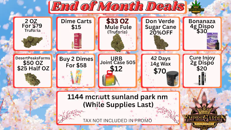 EmpireGarden End of Month Deals