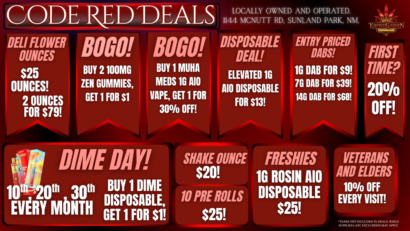 EmpireGarden Code Red Deals