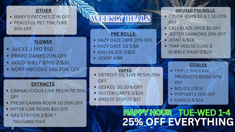 High Society Wellness Weekly Specials