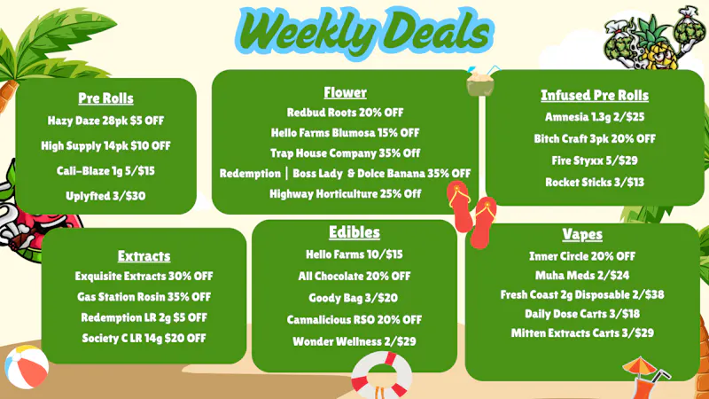 High Society Wellness Weekly Specials!