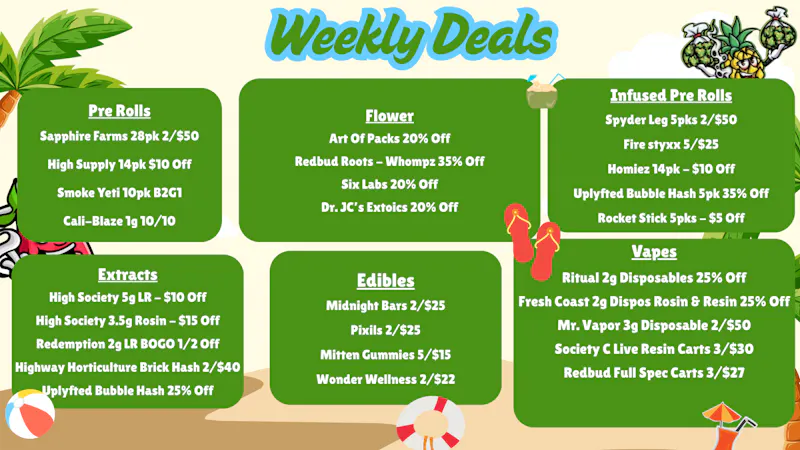 High Society Wellness Weekly Specials!