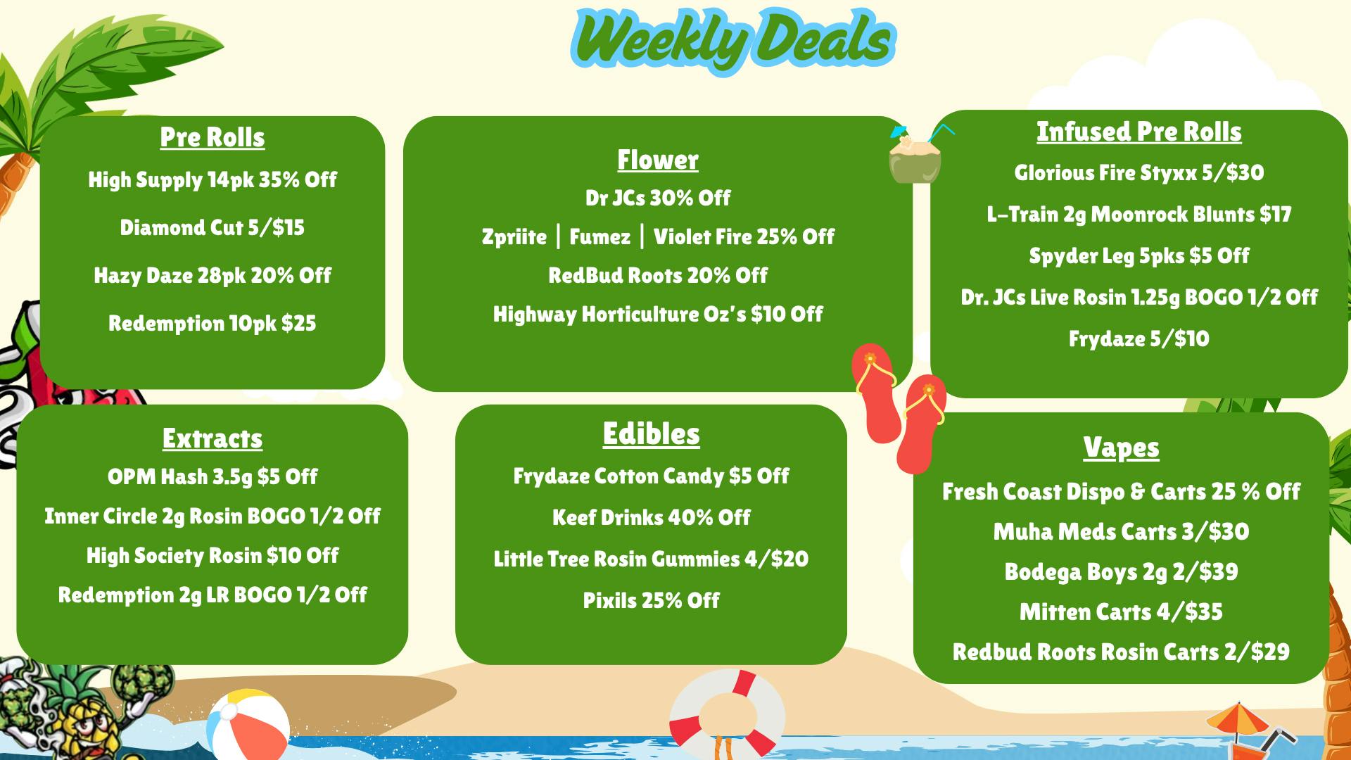 High Society Wellness Weekly Specials!