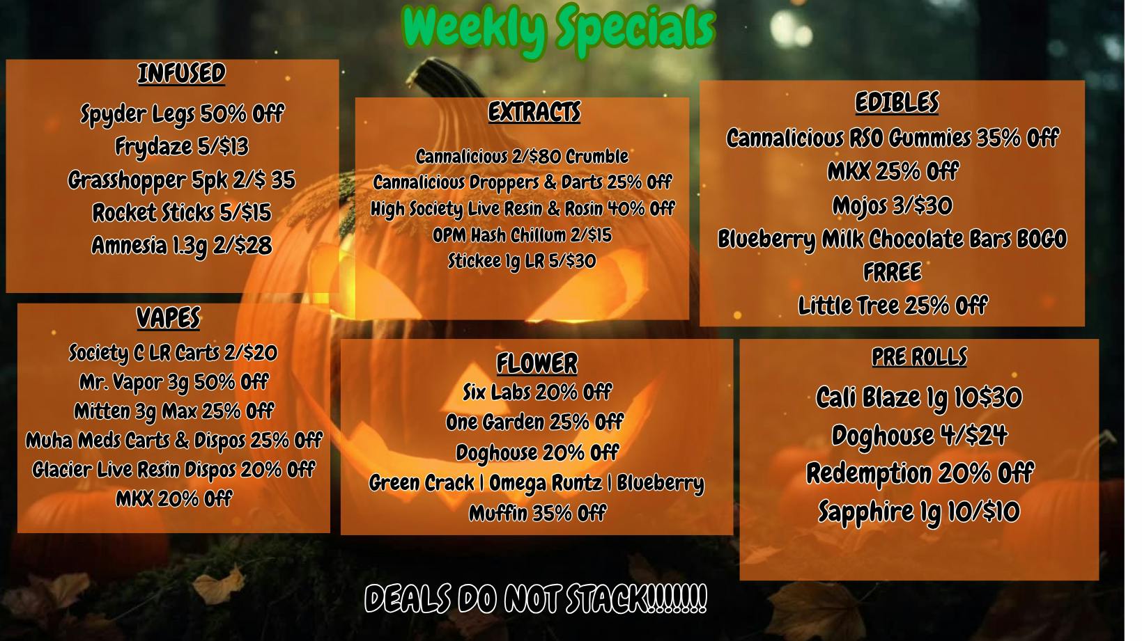 High Society Wellness Weekly Specials