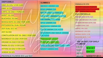 WACKY BACKY DISPENSARY DEALS OF THE MONTH