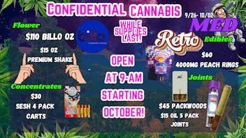 Confidential Cannabis Wake Me UP For September DEALS!