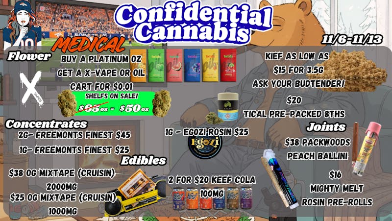 Confidential Cannabis GameDay Deals!