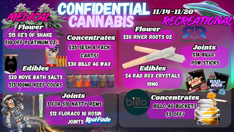 Confidential Cannabis - Broomfield Outter world deals!