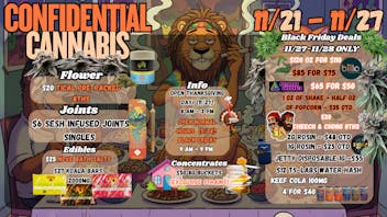 Confidential Cannabis THANKSGIVING DEALS!