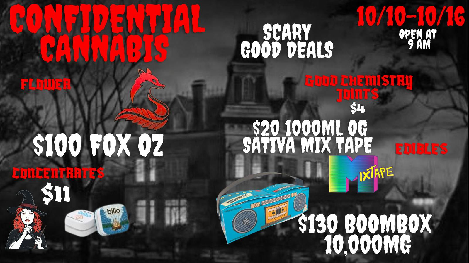 Confidential Cannabis SPOOKY GOOD DEALS