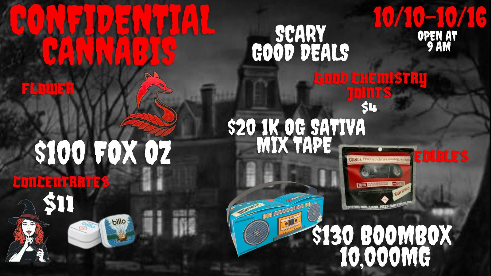 Confidential Cannabis Scary Good Deals