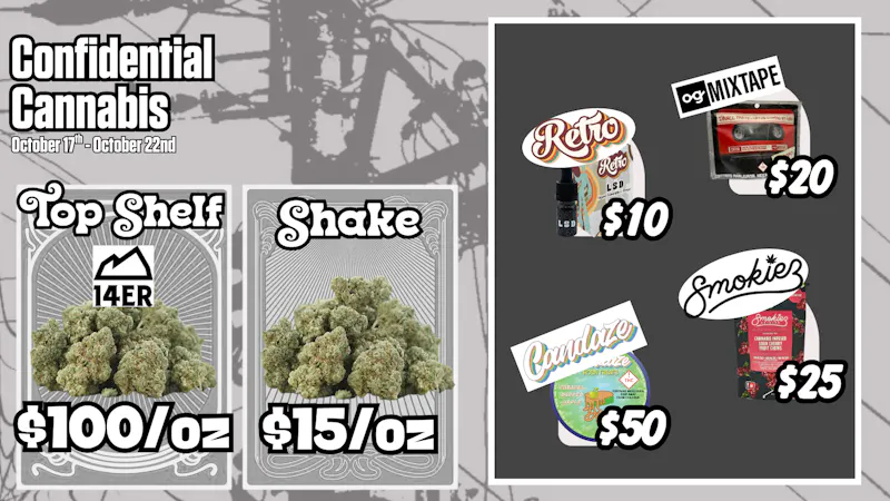 Confidential Cannabis DEALS for 10/16-10/22