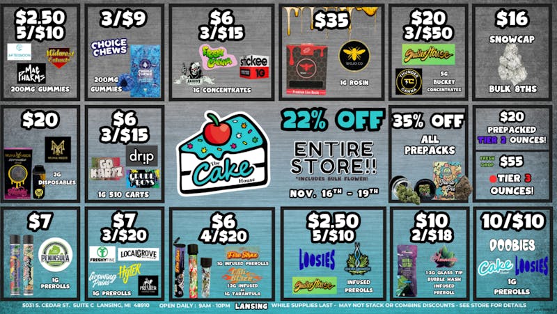 The Cake House - Lansing 22% OFF ENTIRE STORE