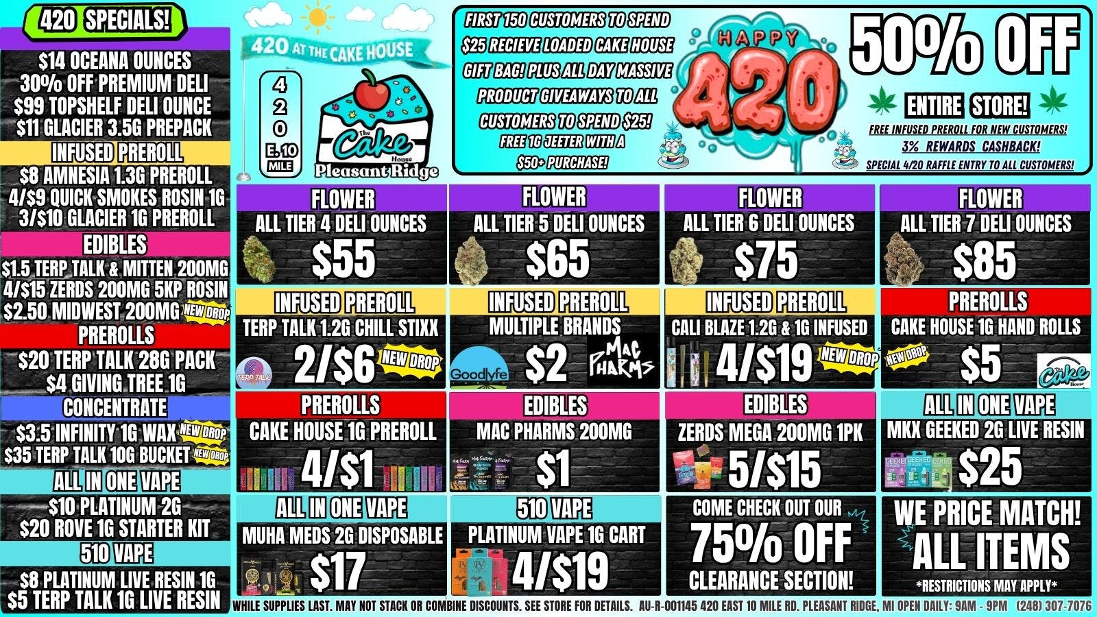 The Cake House - Pleasant Ridge 50% OFF STOREWIDE! FREE GIVEAWAYS ALL DAY LONG!