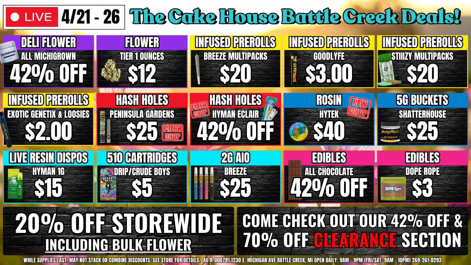 The Cake House - Battle Creek TCH Battle Creek Weekly Deals!